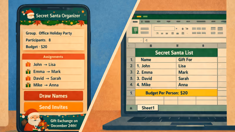 Secret Santa App vs Spreadsheet: Which Is Better?